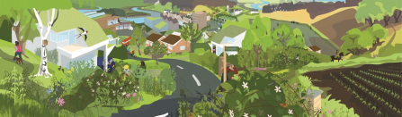 Illustration of a nature recovery network
